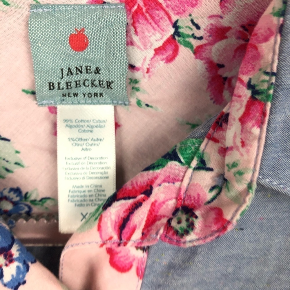 Jane & Bleecker Chambray Long Sleeve Button Up XS - Picture 2 of 7